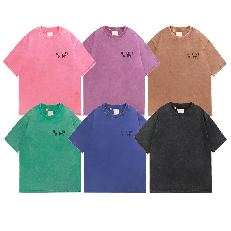 Magliette da uomo Magliette firmate Gallerie Tee Depts Magliette streetwear Lettera Stampa Moda Uomo Donna Grafica Marchio di lusso Manica corta Cotone Maglietta casual Colori