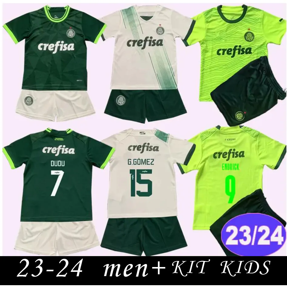 2023 24 Palmeiras Kids Kit Breno Lopes R.Veiga Soccer Jerseys Deyversen Atuesta Ze Rafael G.Veron Danilo R.Navarro Home Away 3rd Child Football Shirts