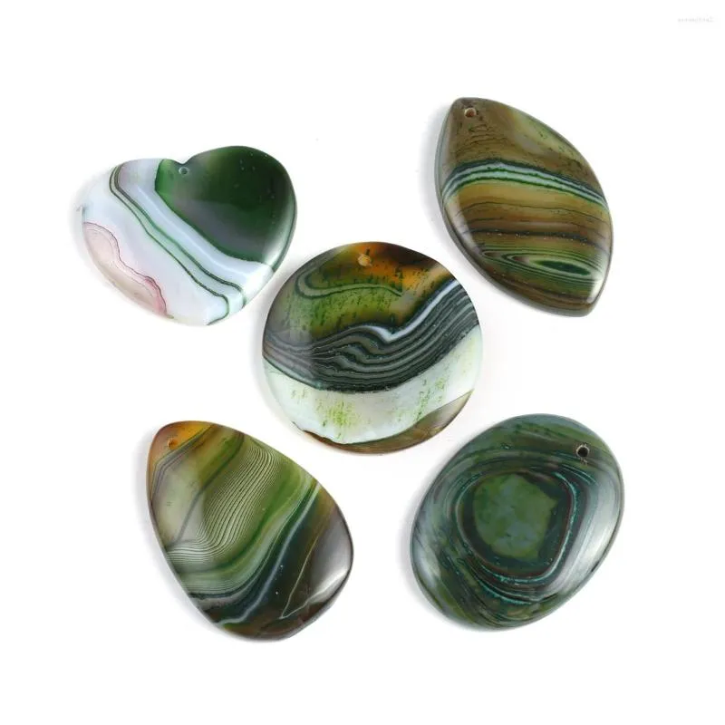 Pendant Necklaces 1Pcs Random Natural Stone Striped Agates Irregular For Jewelry Making DIY Necklace Bracelet Accessories