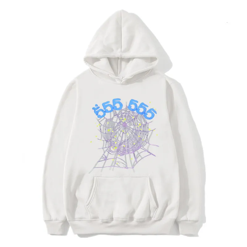 Tasarımcı Hoodies Sp5der Hoodie Siyah Uzun Kollu Sweater Erkek Erkek Hoodies Grafik SP5der Young Thug 555 555 Örümcek Kapüşonlu Erkek Kadınlar Baskı Web Grafik Pembe Sweatshirt