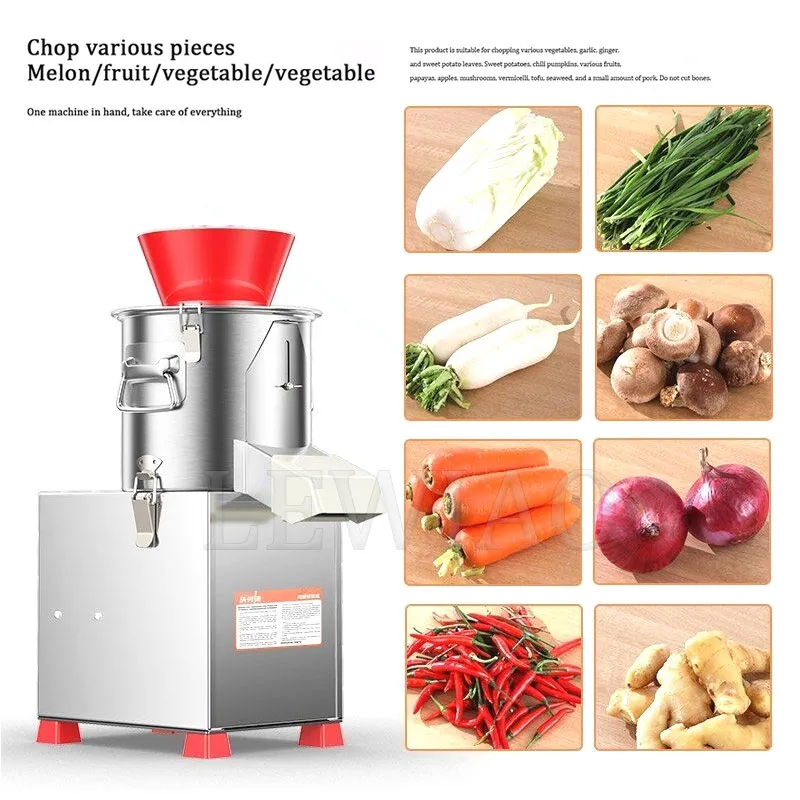 Commercial Vegetable Crusher Hotel Restaurang Electric Fruit Vegetable Mincer Cutter Cutting Machine