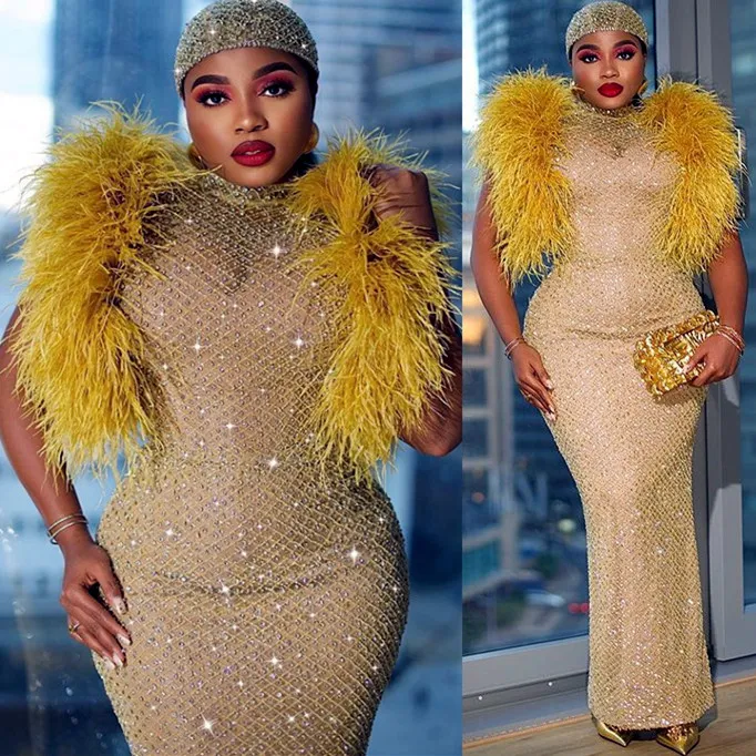 Arabic Mermaid Celebrity Dresses Off the Shoulder Prom Dress Sequins Lace Tiered Skirt Evening Gowns Plus Size Gown