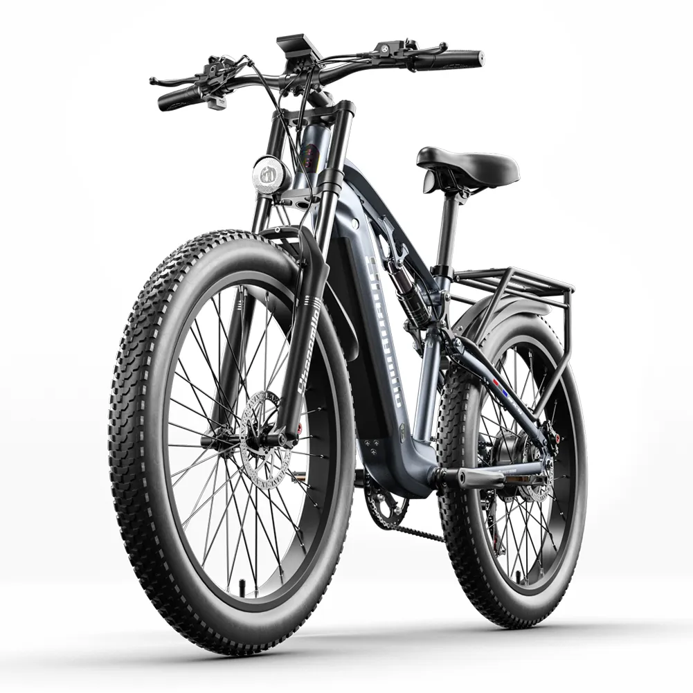 26 Inch Electric Bicycle E bike 500 W 840WH Electric Mountain Bike City Fat Tire Moped Shimano 7 Speed MTB Shengmilo E Bikes Snowbike 17.5Ah 48 V