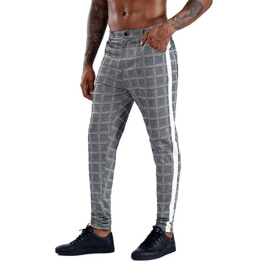 Chino dos homens esportes correndo listras joggers treinamento sweatpants ginásio calças de jogging masculino atlético bottoms wear t2003261967