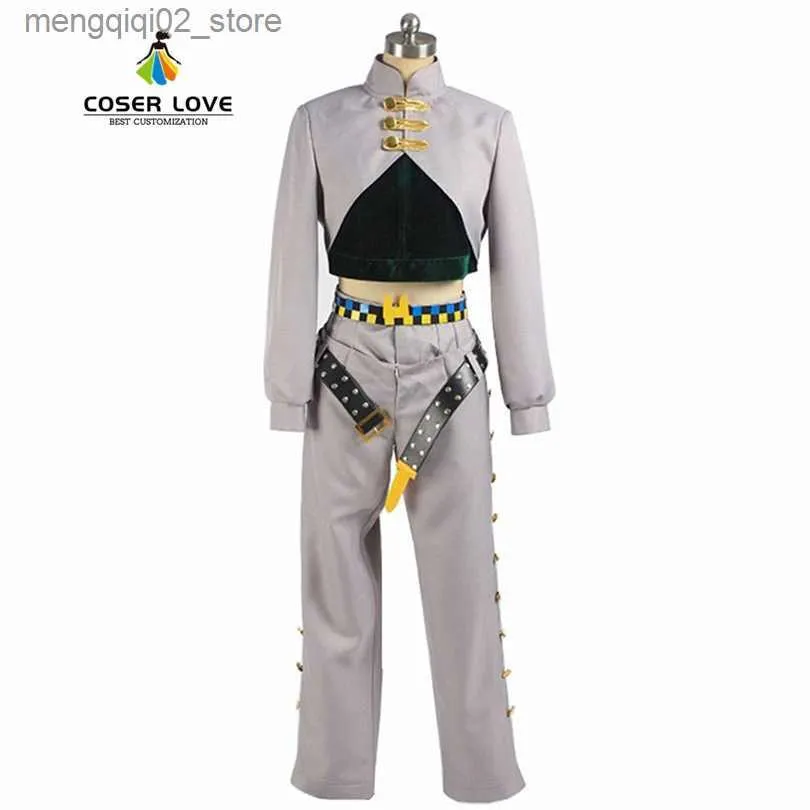 Temadräkt Rohan Kishibe Jojos bisarra äventyr 4: e cosplay Kom för Halloween Carnival Customizable Outfit Q231010