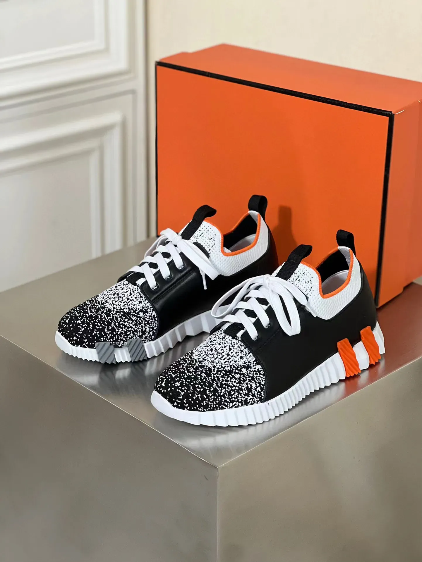 Bouncing Sneakers Men s Designer Trainers Leather Rubber Platform Running Shoes