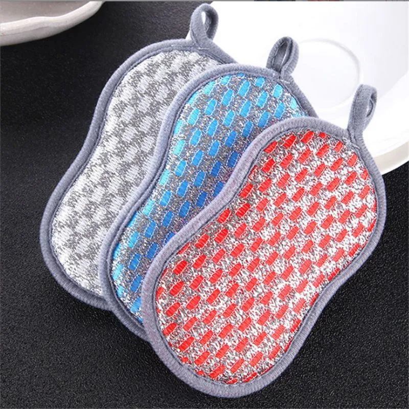 Reusable Washable Sponges Double Side Magic Sponge To Wash Dishes Useful Things for Kitchen Clean Tools