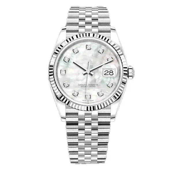 Top Quality Mens Movimento Relógios Data Automática 36 41mm Relógios Relógio de Pulso Moda Relógio de Pulso Montre Mulheres Relógios 31mm Sapphire Luminous Business À Prova D 'Água