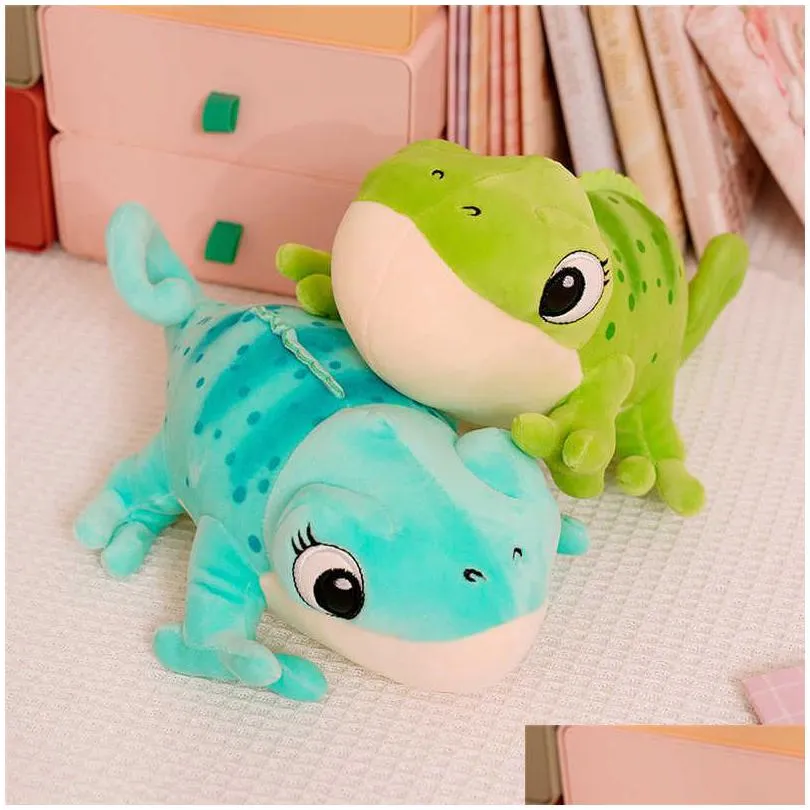 Stuffed Plush Animals 30Cm Chameleon Toys Animal Doll Soft Quality S For Kids Birthday Gift Girl Child Home Decoration