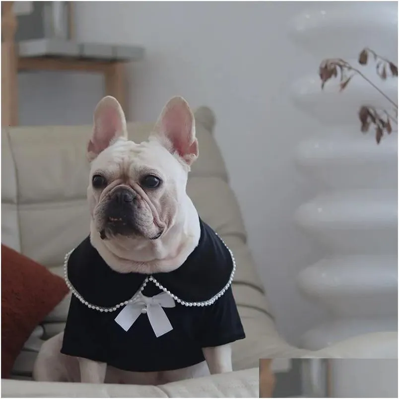 Одежда для собак Одежда для собак Осенне-зимняя одежда Дизайнерский свитер Шнауцер Французский Bldog Teddy Маленький средний Роскошный костюм для кошек Veet Pet Ite Dh0Sf
