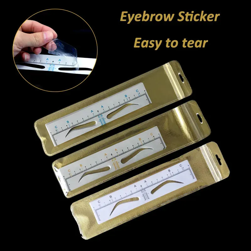 Eyebrow Tools Stencils Disposable Microblading Eyebrow Ruler Sticker Permanent Makeup Accessories Supplies Eyebrow Stencil Tattoo Measure Shaping Tools 231007