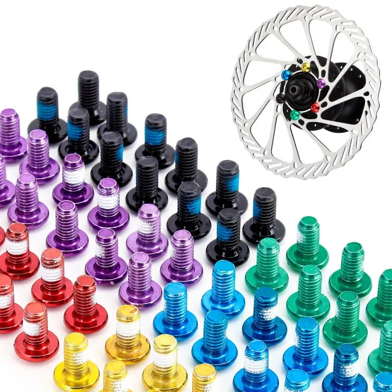 Rowerowe przenośniki 12pcs działki rowerowe hamulec tarczowy śruba Rotor T25 TORX M5 10 Śruba mocująca stal nierdzewna MTB MTB Cycling Carts Narzędzie 231010