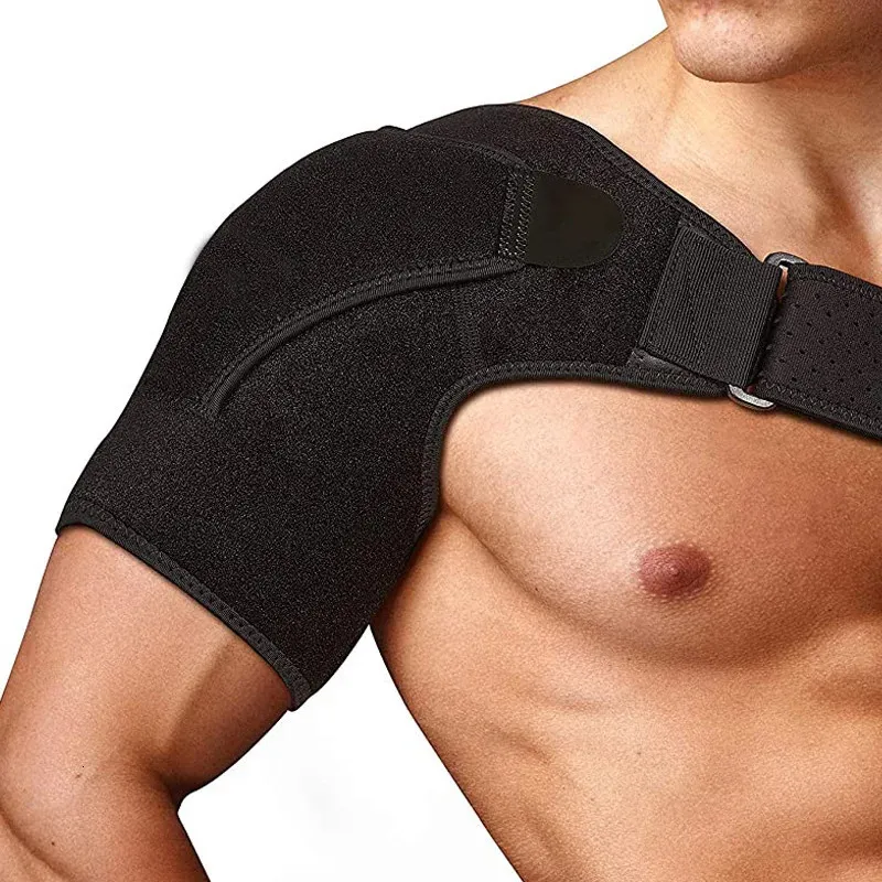 Back Support Unisex Adjustable Gym Sports Care Single Shoulder Support Back Brace Guard Strap for Women men Shoulder Support Belt 231010
