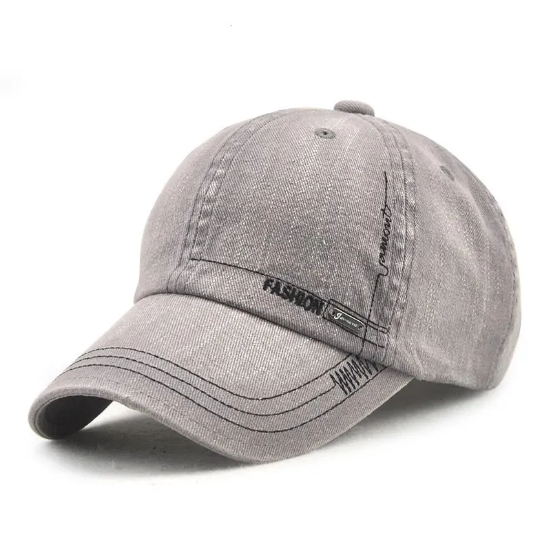 Ball Caps Spring and Summer Cotton Do Old Casual Sun Hat For Dad Man Fashion Baseball Cap 55-60cm 231009