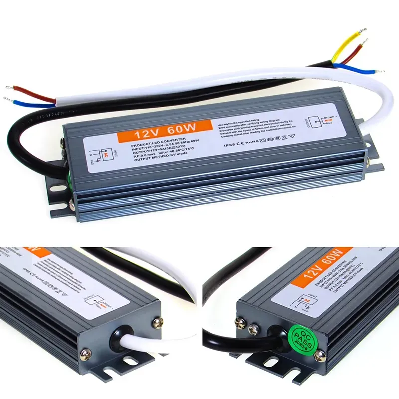 Transformers 12V 24V Power Supply IP67 Outdoor Waterproof 110-250V 170-250v 60W-400W LED Driver