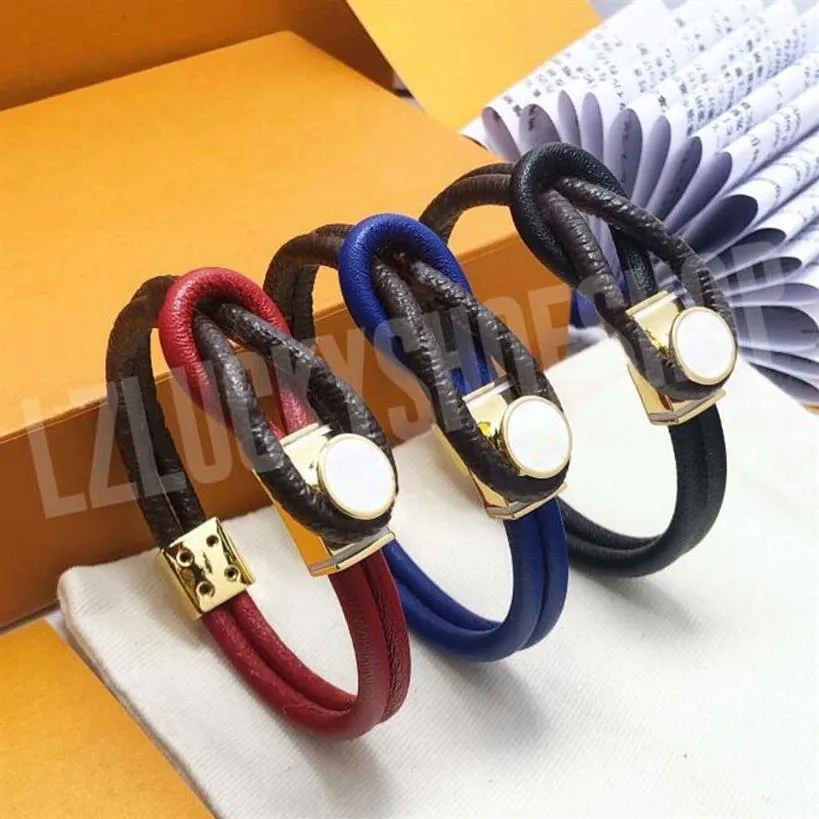 Handgemaakte Knopen Touw Armband Unisex Lederen Bangle Klassiek voor Man Vrouwen Met Letter Luxe Armbanden Hoge Kwaliteit Sieraden Accesso261h