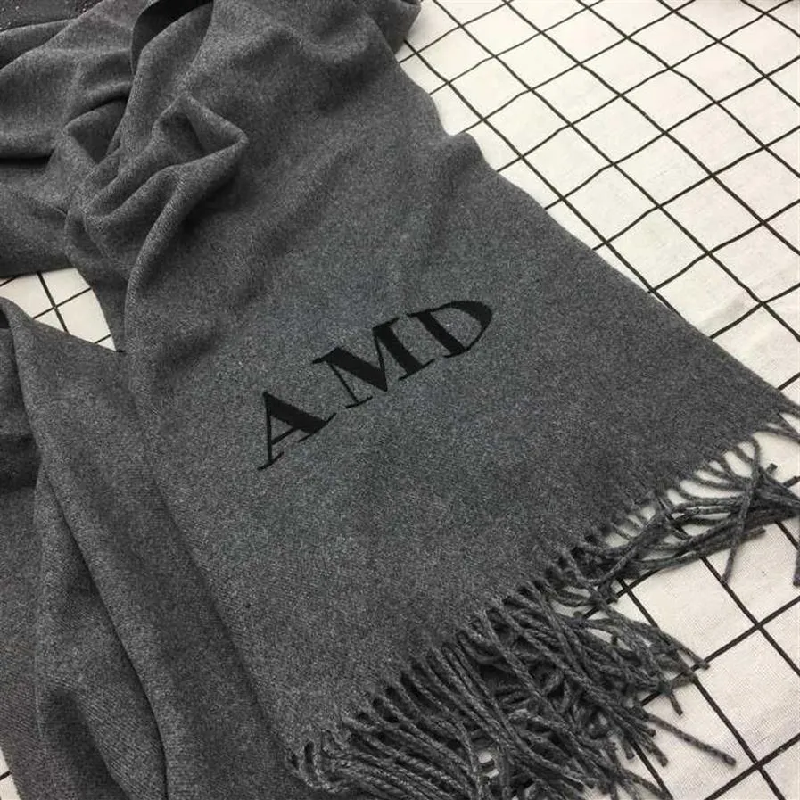 Scarves TRJE Personalized Solid Tassel For Women Scarf Embroidery Custom Cashmere Winter Lady Girls Shawl Statement Gift2598