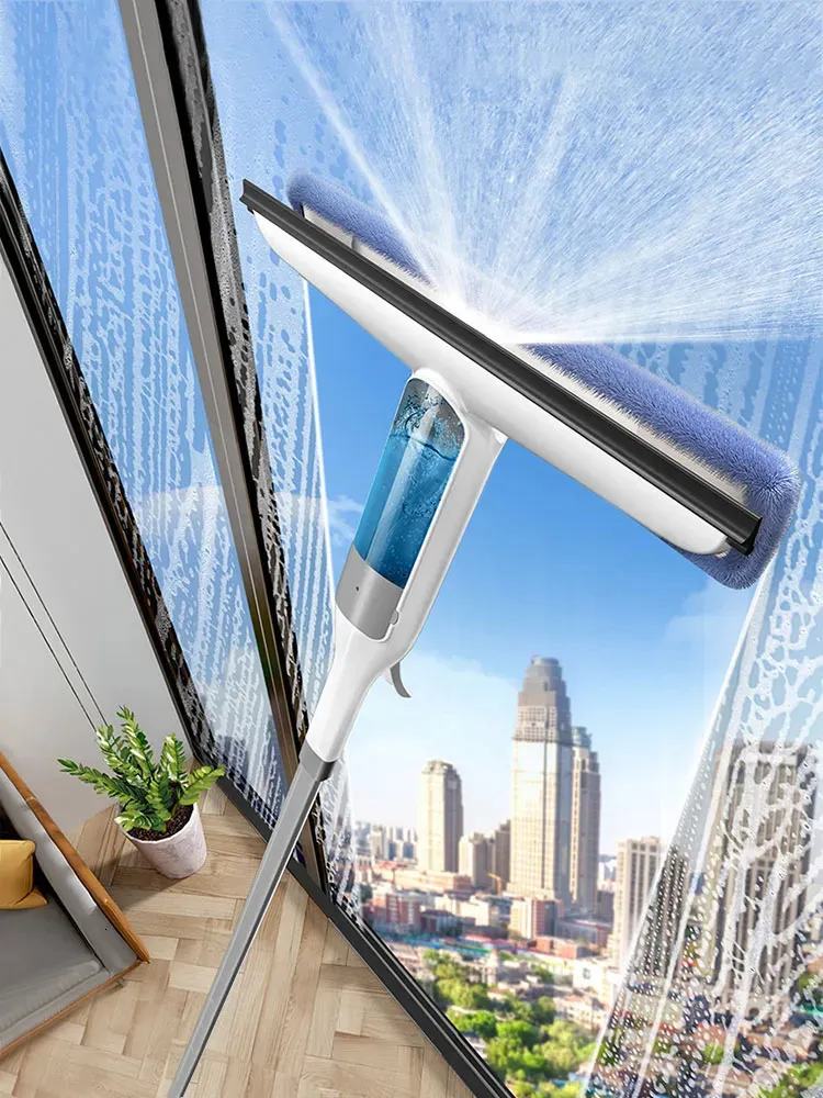 Andra hushållsorganisationsfönster renare glas spray mopp multifunktionell kakel vägg tvätt torkare med silikonskrapa duschrengöring bricka 231009
