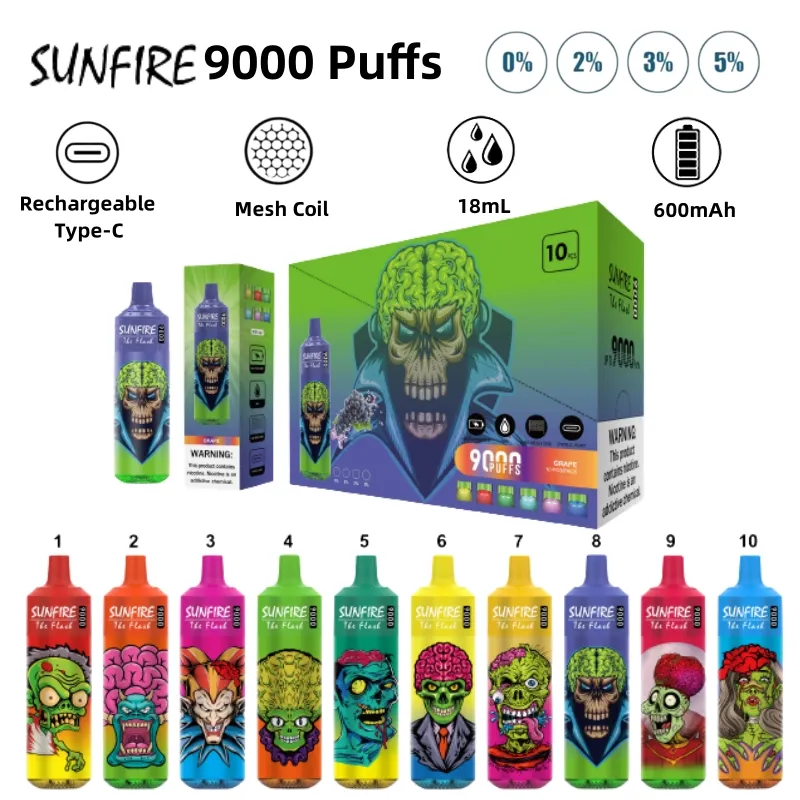 Top 1 Lithuania Slovakia Latvia Switzerland Best Selling 9000/9K Puff Disposable Vape E Cigarette Fruit E Liquid OEM ODM Disposable Vape Wape 10000