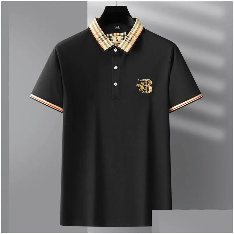 Männer Polos Tops Hohe Qualität Marke T-shirts Kurzarm Stickerei Baumwolle Mode Männer Kleidung Casual 220606 Drop Lieferung Appare Dhjjv