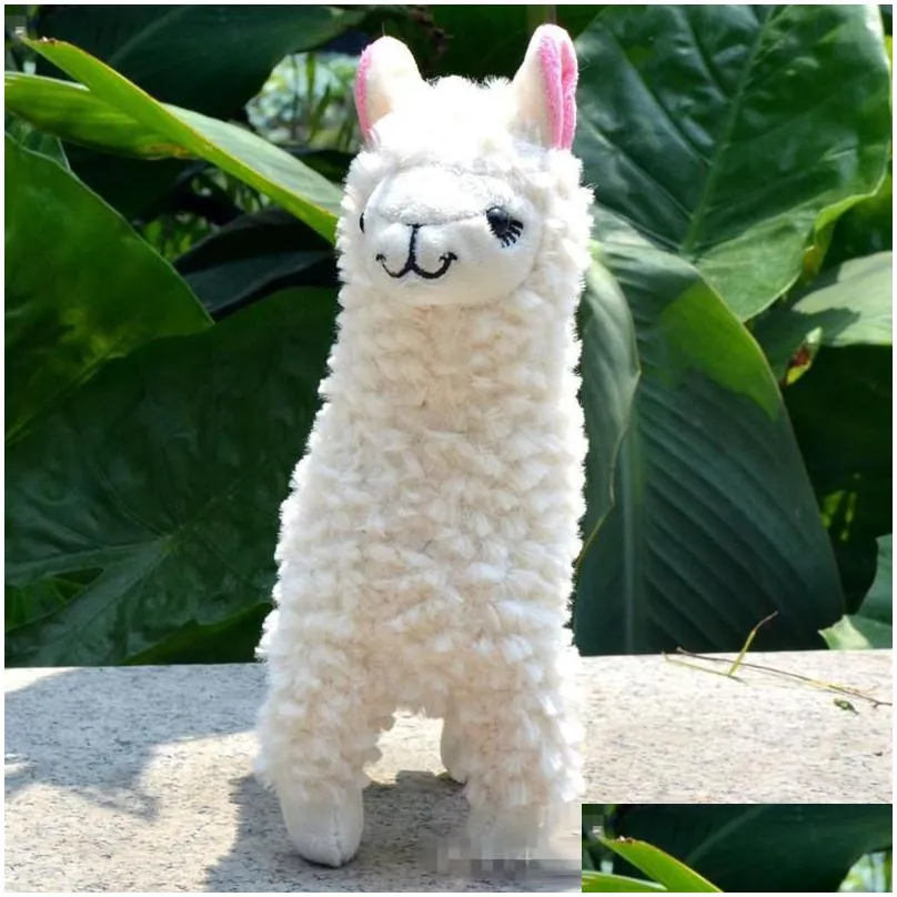 Stuffed & Plush Animals Lovely 23Cm White Alpaca Llama Plush Toy Doll Animal Stuffed Dolls Japanese Sheep Soft Alpacasso For Kids Birt Dhlh5