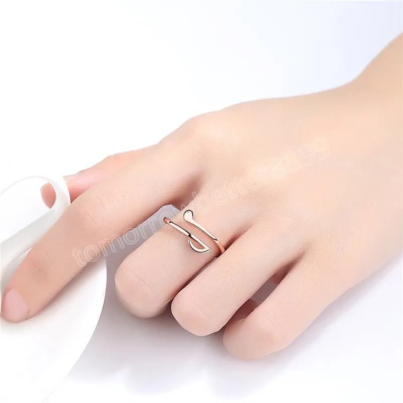 Ring With Musical Notes Simple Style Women'S Rings Fashion Jewelry Adjustable Ring