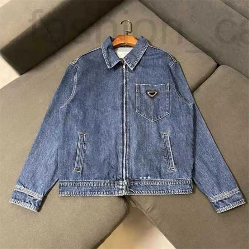 Men's Jackets designer 2022 High Street Tide Brand Washed Old Retro Men Denim Jacket Casual Sport Top Traingle UES4