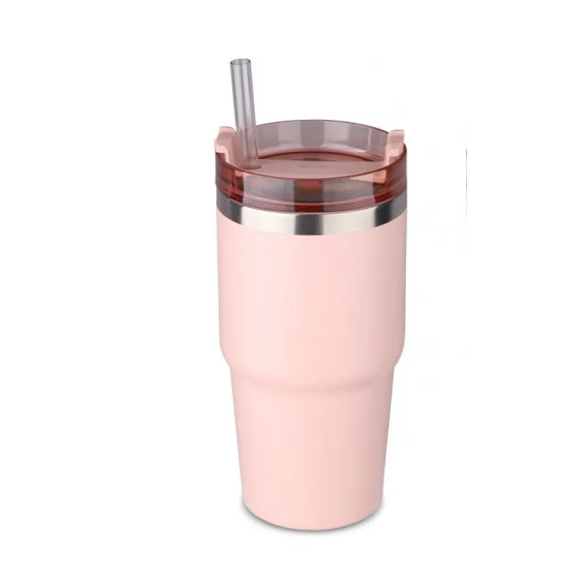 20oz stainless steel Tumbler Cups With Straw vehicle-mounted Car Mugs American large-capacity desktop office Water Bottles fy5880 0918