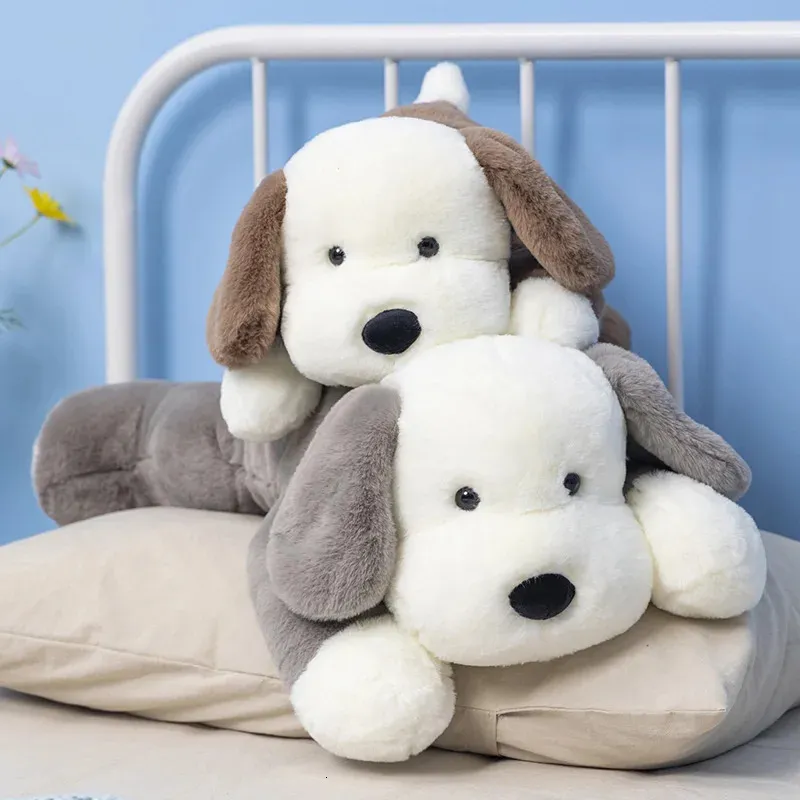 Plush Dolls Kawaii Dog Doll Stuffed Soft Lying Puppy Toy Cute Animals Sofa Cushion Sleep Pillow Kids Boy Birthday Gift 231009