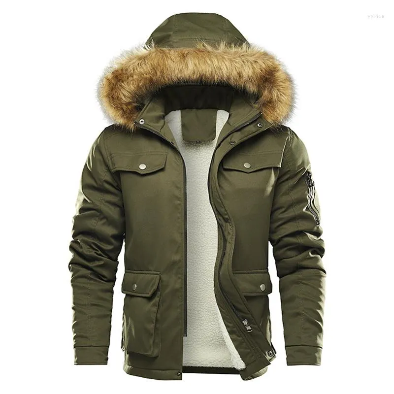 Men's Jackets Thick Fashion Down & Parkas Coat 2024 Fleece Oversized Hooded Warm Winter Coats Military Tactical Outdoor Outwear Men Clothing