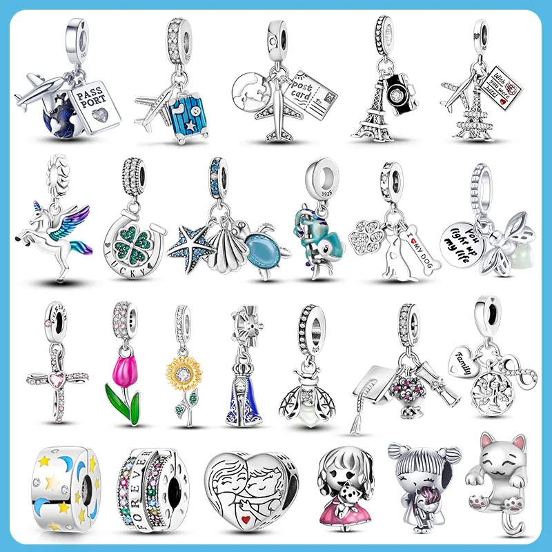 Sterling Silver Glow In The Dark Firefly Charm – S925, Zircon Accent, Dangle Style