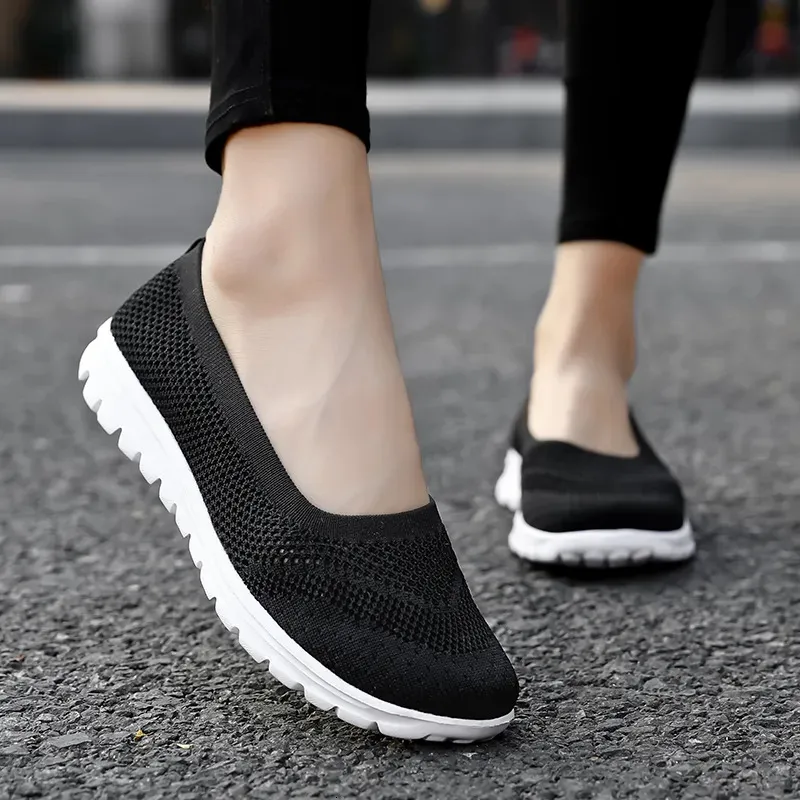 Gai Dress Women's Spring Slip-On Flat for Women Laiders Lightweight Black Sneakers Ballet Flats Shoes Zapatilla Mujer 231009