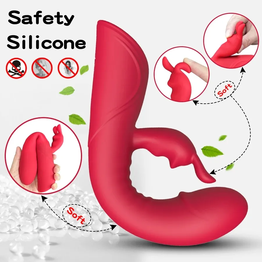 Powerful Rabbit Vibrator for Women Dual Motor Clitoris Stimulator G-Spot Climax Vibrating Sex Toy Female Mastu_voghion.com