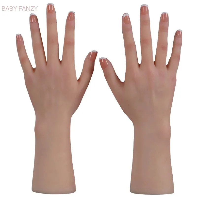 Bibs Burp Bezleri Gerçekçi Silikon Malzeme Kadın Eller Ayak Modeli Yaşam Mücevher Mücevherleri İçin El Manganı Ekran 231009