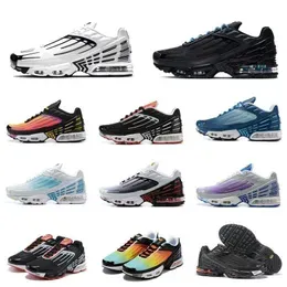 High Quality 2023 TN Plus 3 New Pattern Running Shoes Airs Obsidian White Aquamarine Laser Blue Ghost Green Men Women Trainers Sports Sneakers Multi