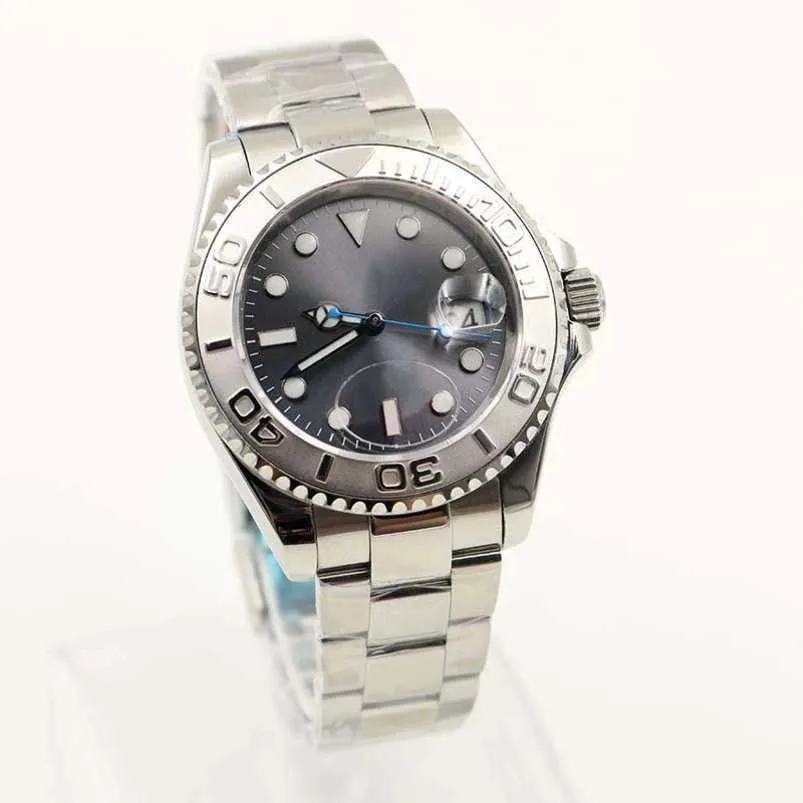Mens Designer Rolx Movement 116622 40mm titta på rostfritt stålarmband Datum klockor Rotertable Bezel Watch Grey Dial Sapphire x