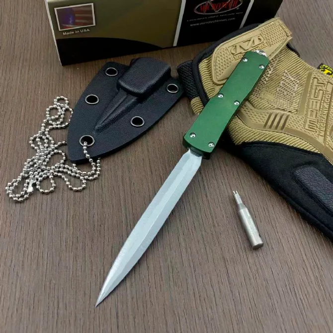 Nieuwe micro tech mini venom Automatisch Mes D2 Blade Luchtvaart Aluminium Handvat Camping Outdoor Tactical Combat Zelfverdediging Messen UT85 UT88 BM 3400 4600 3300