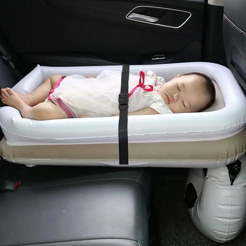 Inflatable Airplane Baby Crib Kid s High Speed Travel Bed Mattress for Car Camping