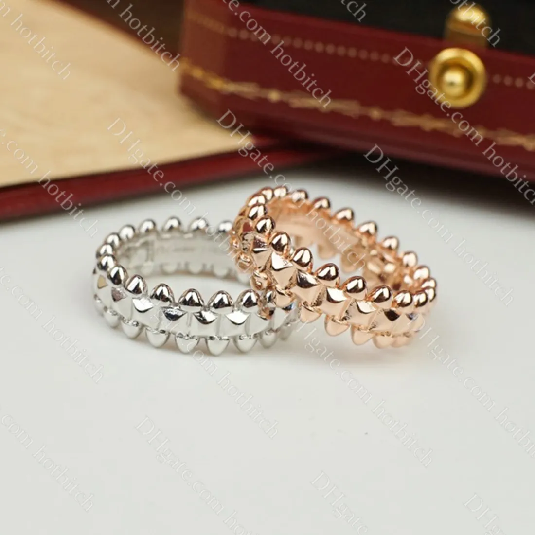 Luxury Rivet Ring Designer Women Gold Ring Personlighet Förlovningsring Sliver 925 Bröllopsmycken Lovers Christmas Gift