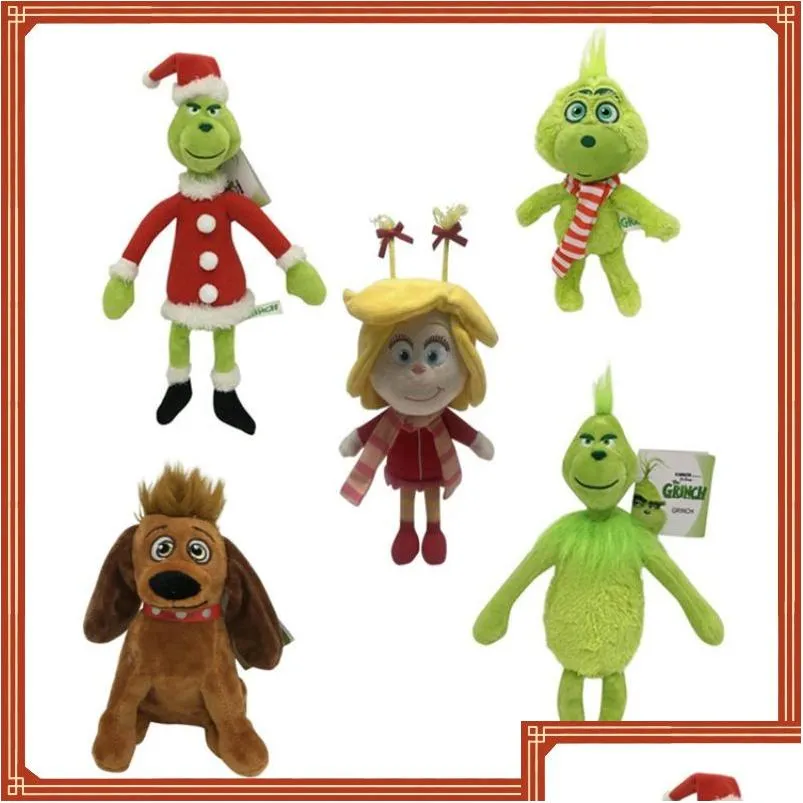 أفلام التلفزيون أفخم Toy 2023 لطيف أفخم لعبة الفراء الأخضر وحش الرسوم المتحركة دمية الأطفال هدية عيد الميلاد هدية جديدة نقل الحرارة هدايا stuffe otgii