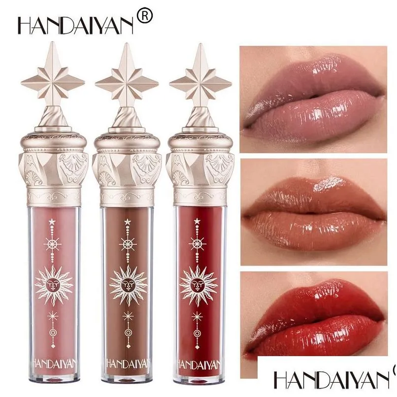 Brillo de labios Handaiyan 10 colores Jelly Lip Gloss Plumper Maquillaje Hidratante Líquido Nutritivo Lápiz labial Volumen Claro Maquillaje Cosmético Hea Dh3Ap