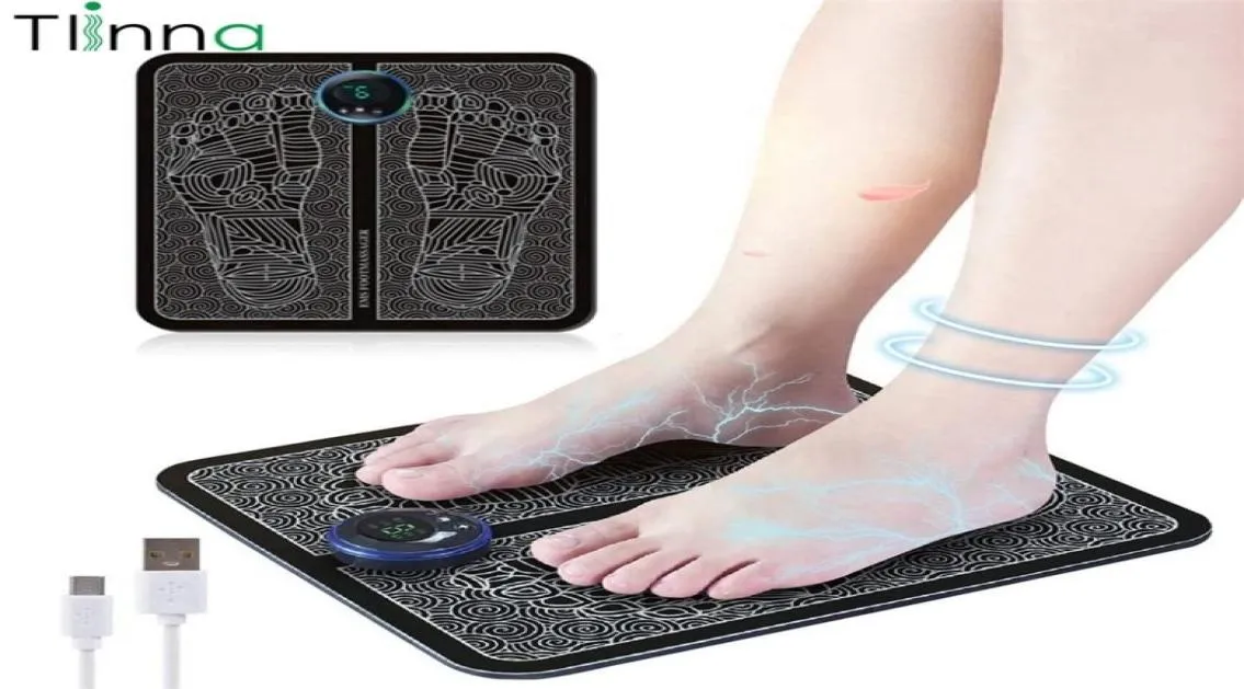 Ems massageador de pés esteira elétrica cuidados de saúde tens fisioterapia massageador pes terapia muscular massagem física saúde músculo relaxar 226109497