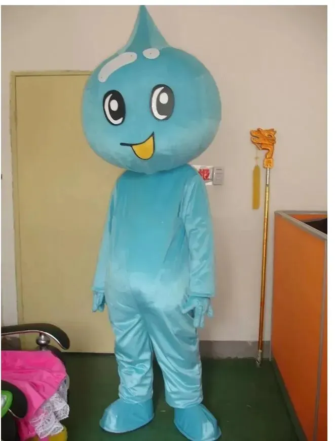 Promotional Blue Boy Mascot Costume Handmade Suits Party Dress Outfits Clothing Ad Promotion Carnival