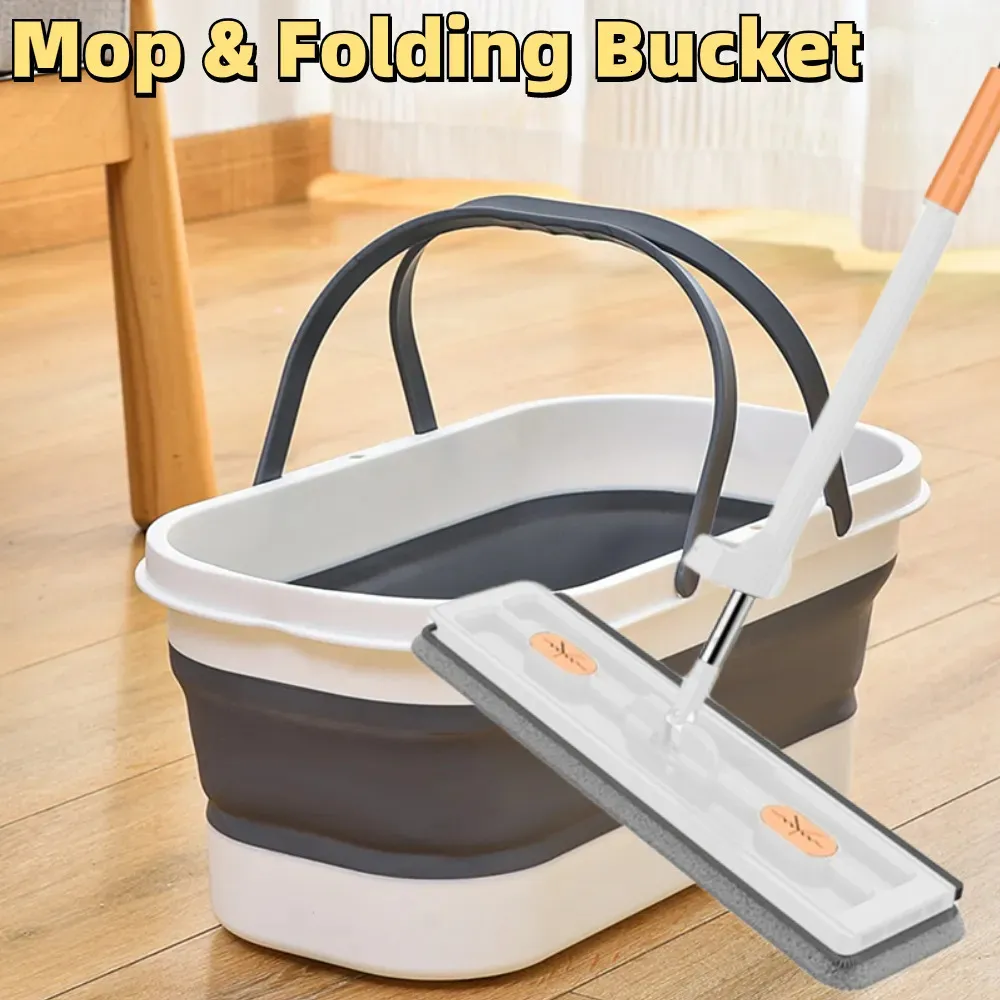 Buckets Collapsible Bucket Portable Folding Mop 360° Rotatable For Car Washing Fishing Camp Household Cleaning Tools 231009