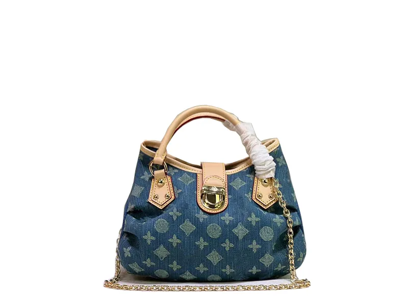 DHgate.com:Retro Microfiber Lady Pocket Tote Bag in Denim