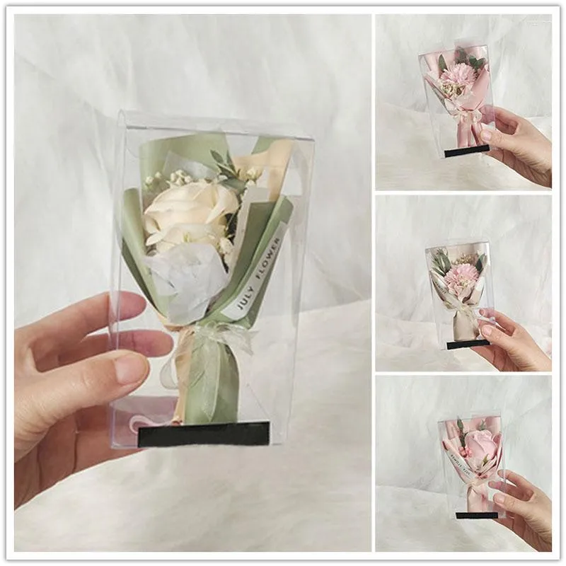 Envoltura de regalo Mini ramo Caja de flores secas transparentes Cumpleaños Boda Regalos festivos PVC Mantian Star Erótica Arte Embalaje