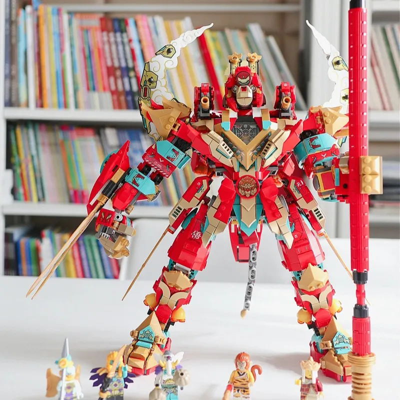 Anime figür karikatür qitiandasheng Ultimate model kitleri inşa tuğla transformatör oyuncak mecha sunwukong transformatör robotları yapı taşları oyuncak
