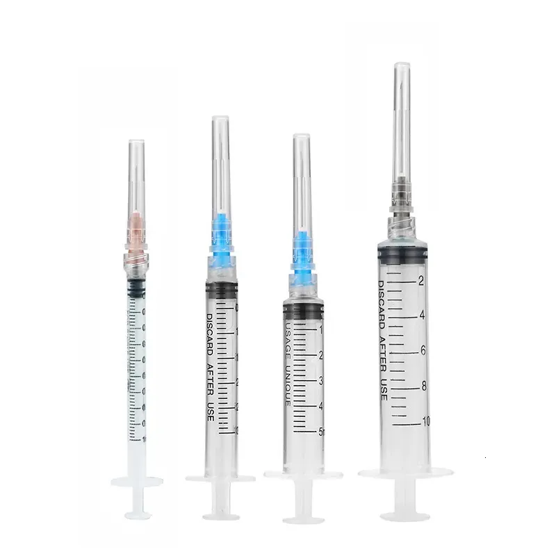 Małe zwierzęta dostawy do dyspozycji strzykawka z branży tworzyw sztucznych z lukiem 1 ml 3ml 5 ml strzykawki igły wtryskiwacz 231010