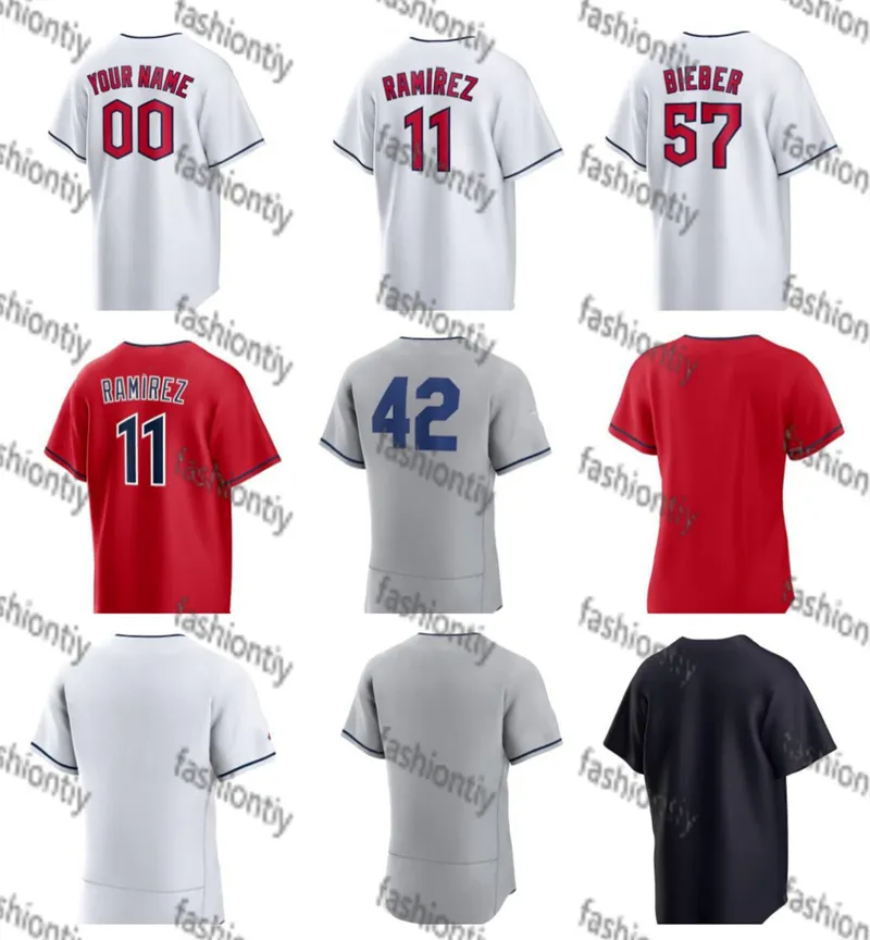 Jerseys de béisbol personalizados 48 Emmanuel Clase 38 Steven Kwan 0 Andrés Giménez 22 Josh Naylor 1 Amed Rosario 57 Shane Biebe Hombres Mujeres Niños Camisas