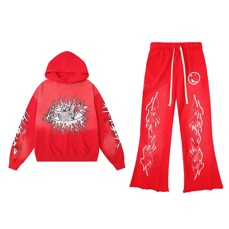 Men's Pullover Hoodie and Ankle-Length Pants Tracksuit Set 100